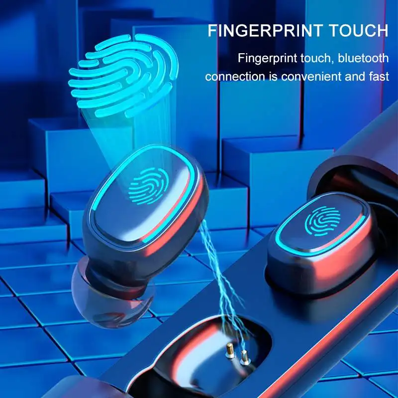 Wireless bluetooth 5 0 Earphone TWS HIFI Mini In ear Sports Running Headset with Microphone Charging Case Support iOS Android