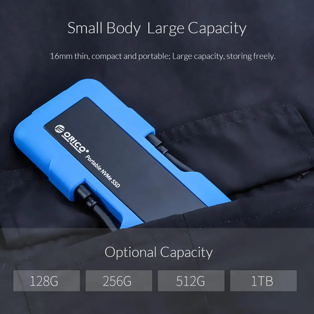  ORICO Externe SSD festplatte 1TB SSD 128GB 256GB 512GB M.2 NVME SSD NGFF SSD Tragbare SSD Solid Sta