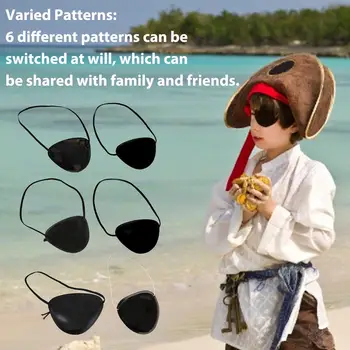 

HOT Unisex Black Single Eye Patch Washable Adjustable Concave Eye Patch Medical Patch Pirate Cosplay Costume