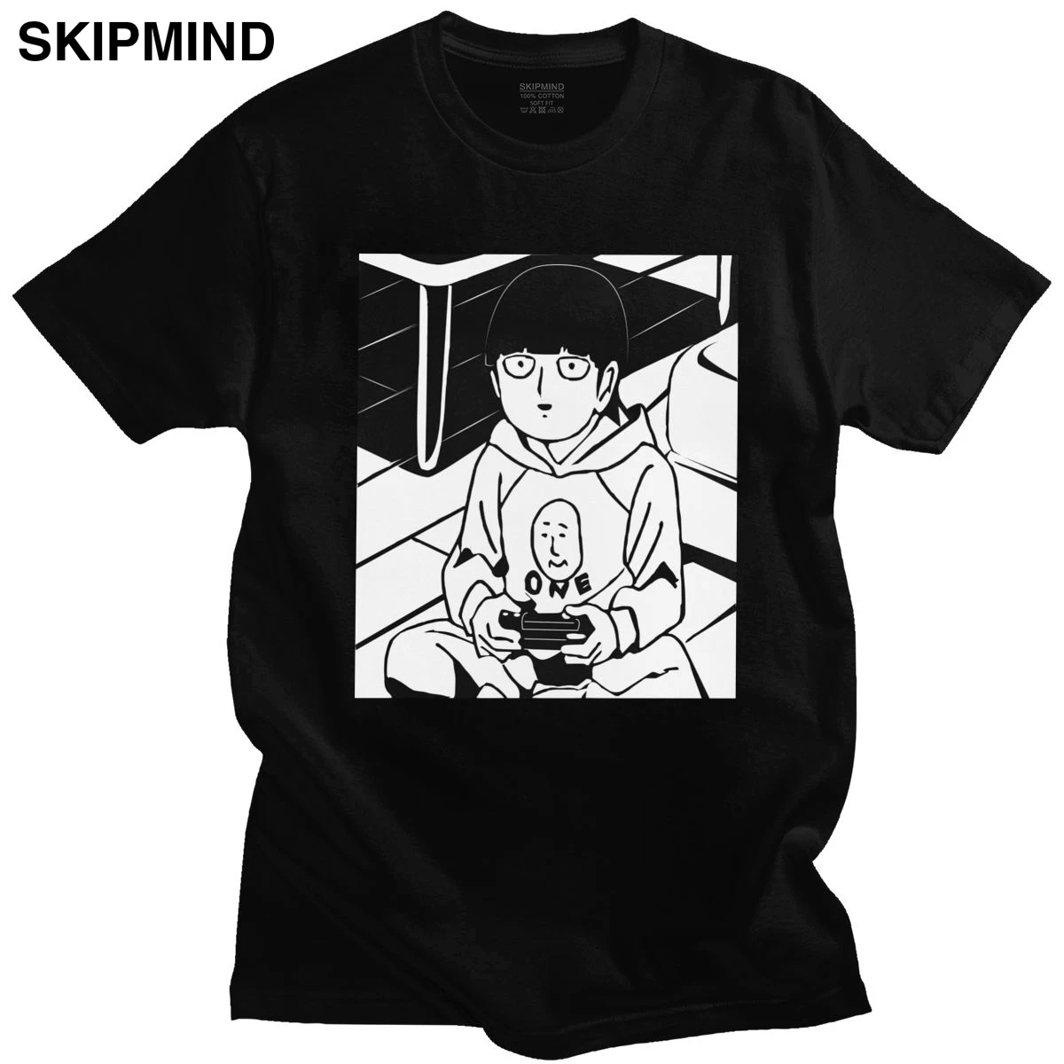 Mob Psycho (милый чудак 100 футболка для мужчин хлопок манги с короткими рукавами шигео