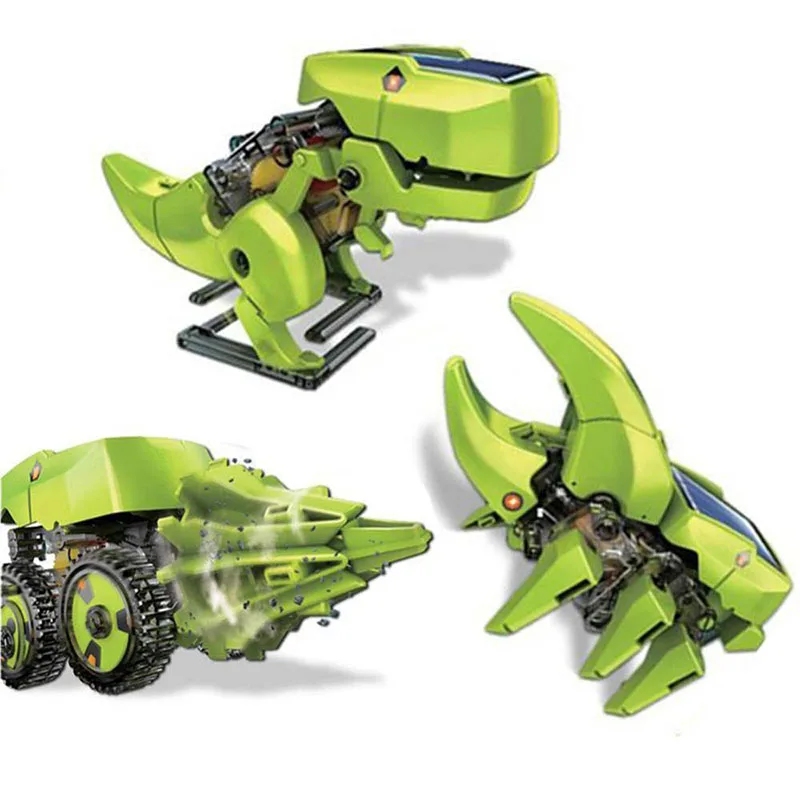 Najtaniej 3 w 1 zestawy robotów dinozaurów energii słonecznej nauka dla dzieci zabawki solarne Model budynku DIY montaż zabawek edukacyjnych dla dzieci