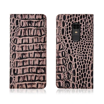 

Crocodile pattern genuine leather magnetic case card slot holder for Xiaomi Redmi Note 4X/Redmi Note 4 phone bag funda cover