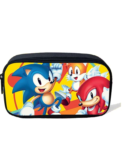 P9094 Sonic рюкзак с принтом «ЁЖ», детский рюкзак, школьная сумка, Mochila, для мальчиков/девочек, повседневный наплечный набор, карандаш, на заказ - Цвет: P9094