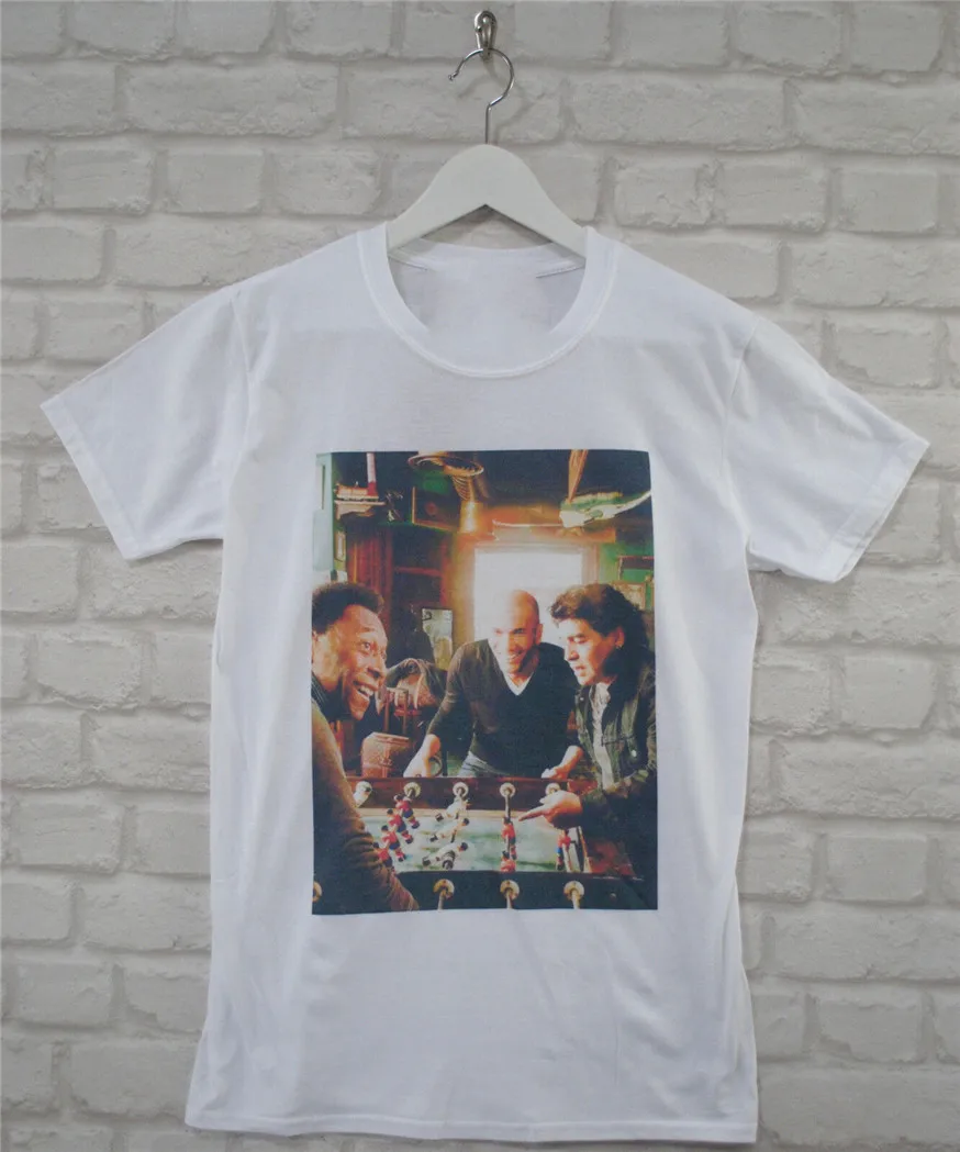 

Uptown Classics Maradona Pele Zidane Football Soccer White Crew Neck Tee T-Shirt New Unisex Funny Tops Tee Shirt