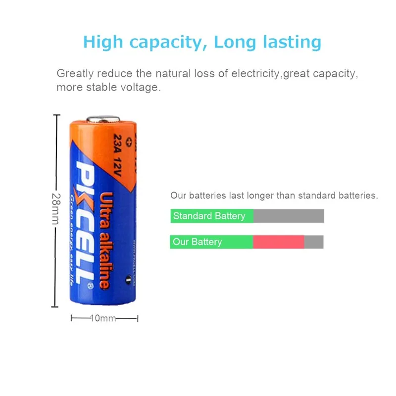 2 шт. щелочные сухие батарейки PKCELL 23A 12 В L1028 MN21 V23GA VR21 A23|Батарейки| |