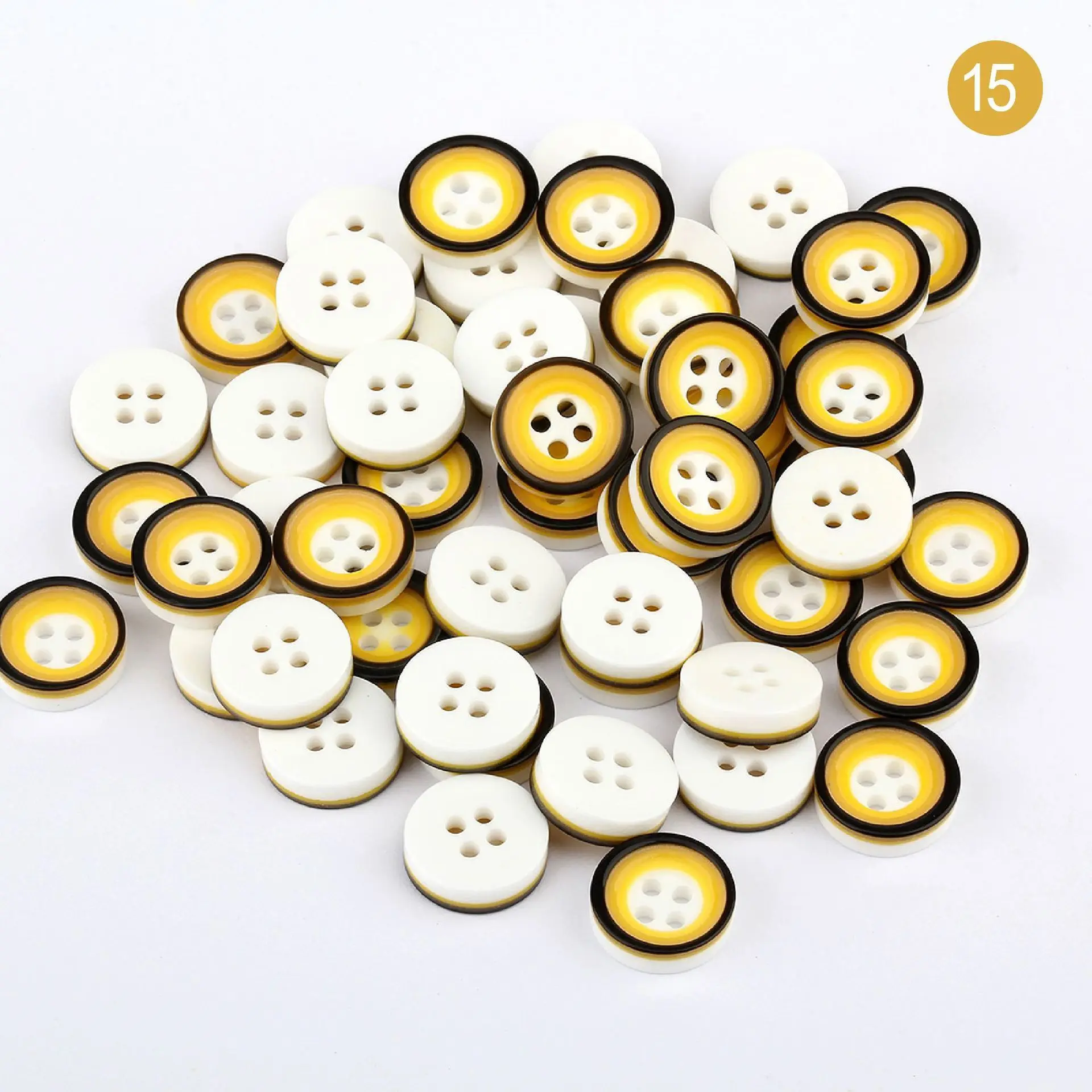 Lb-120 Кнопка цветная Кнопка Смола три цвета кнопка - Цвет: 15 yellow