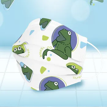 

10pcs Children Disposable Three Layer Face Mask With Nose Strip Breathable Washable Cloth Mouth Caps Reusable Face Mask masques