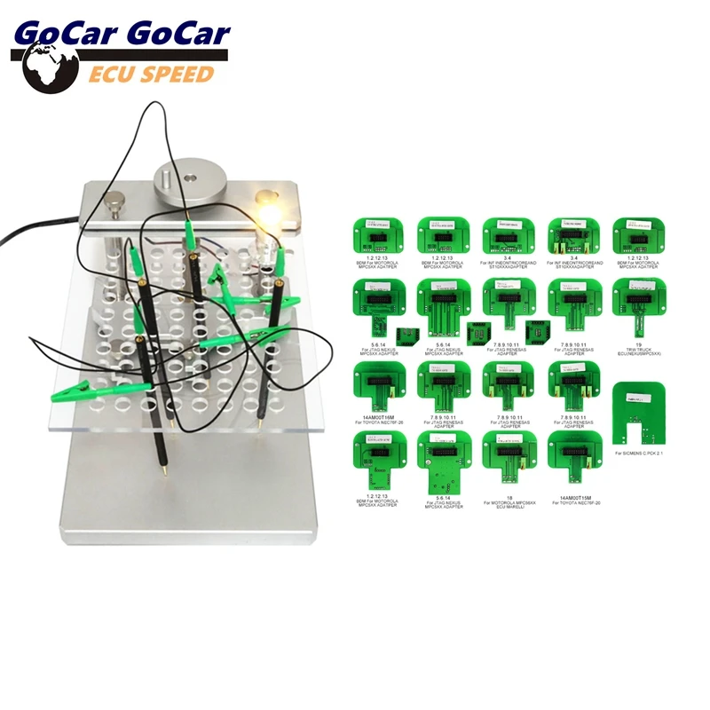 BDM зонд 22 шт. Полные Адаптеры для OBD2 ECU Remap программатор Инструмент LED Рамка PRO