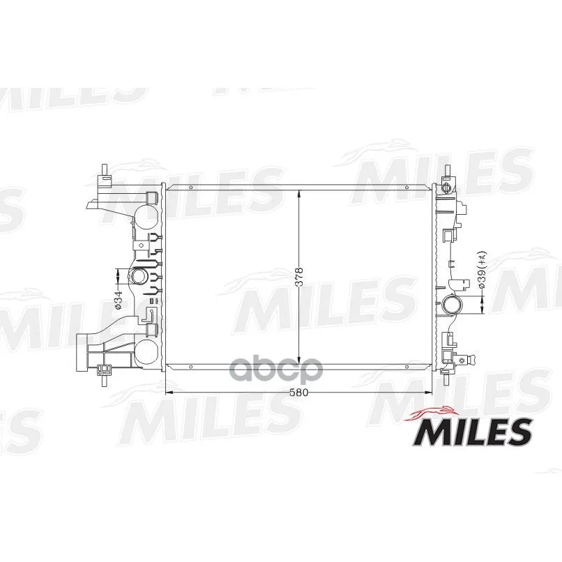 Радиатор Chevrolet Cruze 1.8/2.0 M/T 09- Miles Acrb067 Miles арт. ACRB067