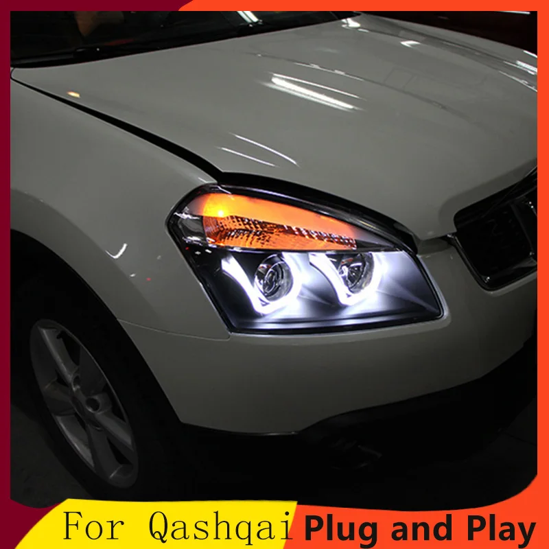 Чехол для автомобильной фары KOWELL Nissan Qashqai 2008 2013 светодиодный ные DRL линзы с