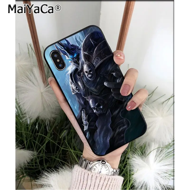 Мягкий высококачественный чехол для телефона MaiYaCa World of Warcraft Arthas Sylvanas из ТПУ для iPhone 5 5Sx 6 7 7plus 8 8Plus X XS MAX XR