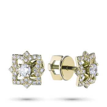 

Yellow gold pouches with diamonds