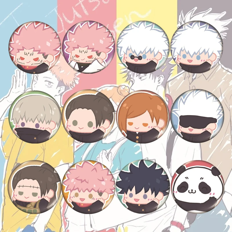 

Anime Jujutsu Kaisen Brooch Pins Badge Decoration Brooches Metal Badges for Clothes Bag DIY Gifts Wholesale