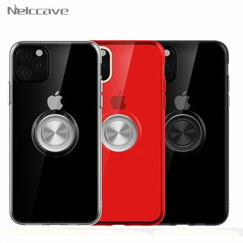 

10Pcs Transparent Magnetic Ring Stand Holder Case For iPhone 11 Pro XS Max XR X 8 7 6 Plus SE 2020 Magnet Adsorption TPU Cover