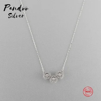 

Fashion Charm Pure 925 Silver Original 1:1 Copy, Simple Design Beautiful Clavicle Chain Necklace Female Luxury Jewelry Gifts