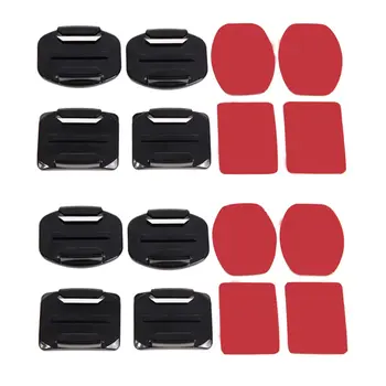 

16Pcs/8Sets Sport Action Camera Flat Curved Adhesive Mount Helmet Fixed Base Holder Kit Accessories For Gopro Hero
