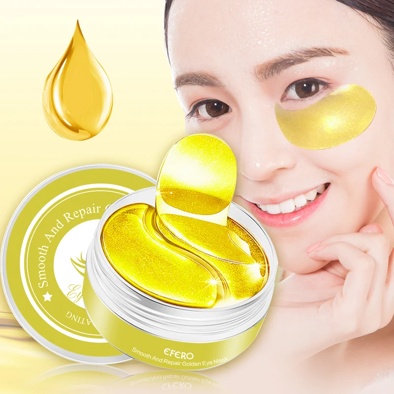 

EFERO Gold Eye Mask Collagen Crystal Eye Patches Anti Aging Remove Dark Circles Eye Bag Moisturizing Eye Masks Gel Pad Skin Care
