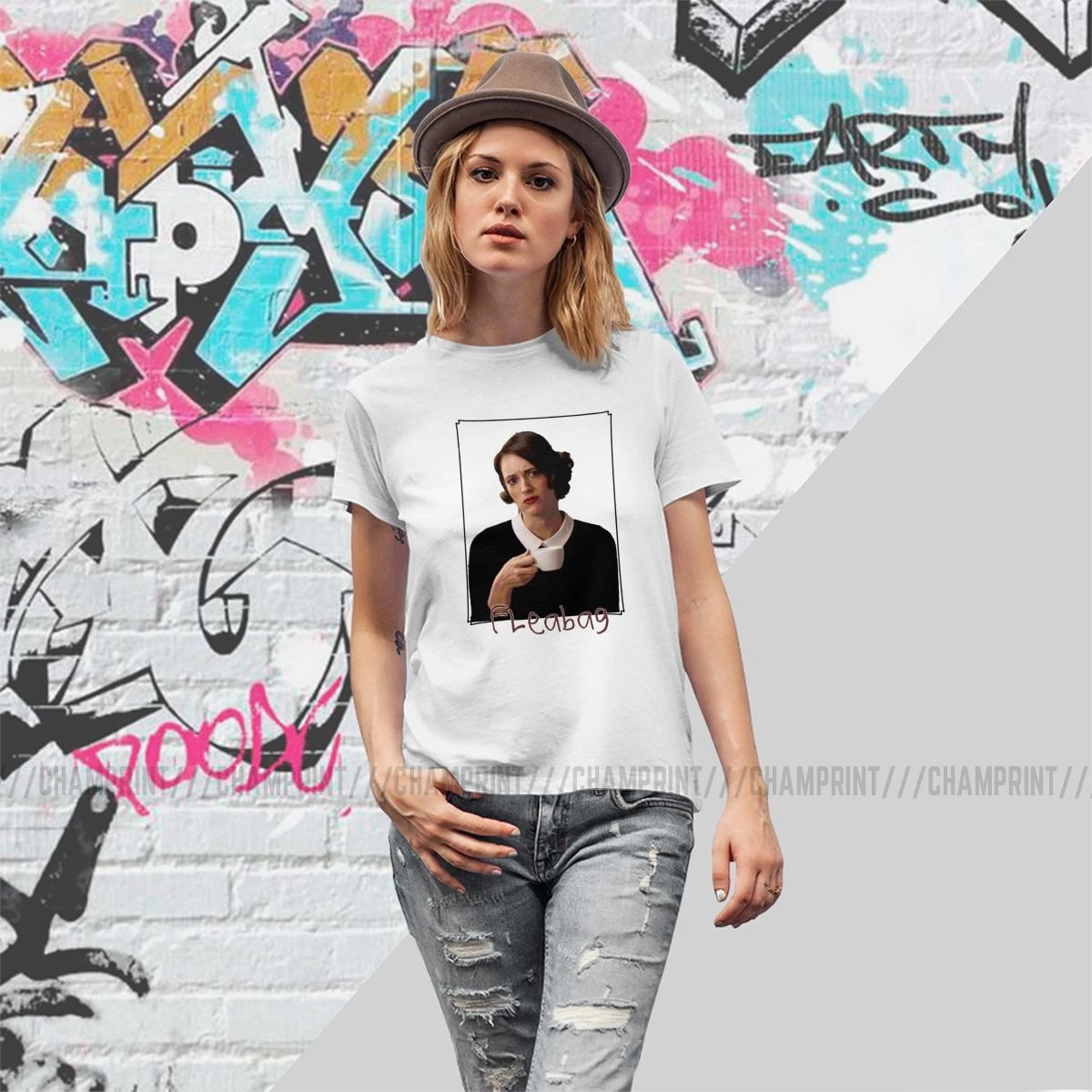 Fleabag ТВ-шоу футболка женская Phoebe Waller Bridge футболка Гранж рок футболка Топы Хип-хоп хлопок женская одежда большой размер