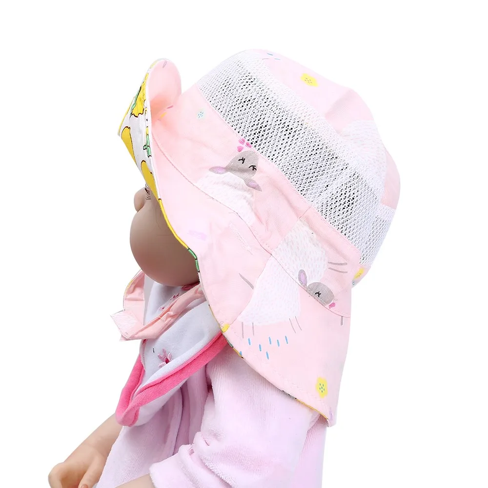 Летняя Детская шляпа от солнца, детская UPF 50 + пляжная Панама для мальчиков и девочек с широкими полями, детское ведро для защиты от солнца