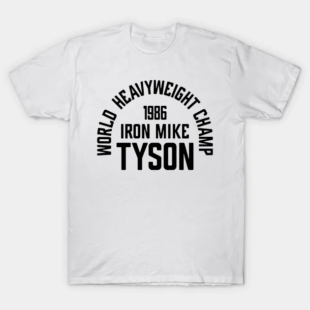 Custom Design Men's T-Shirt Featuring Iron Mike Tyson, World Heavyweight Champ 1986
