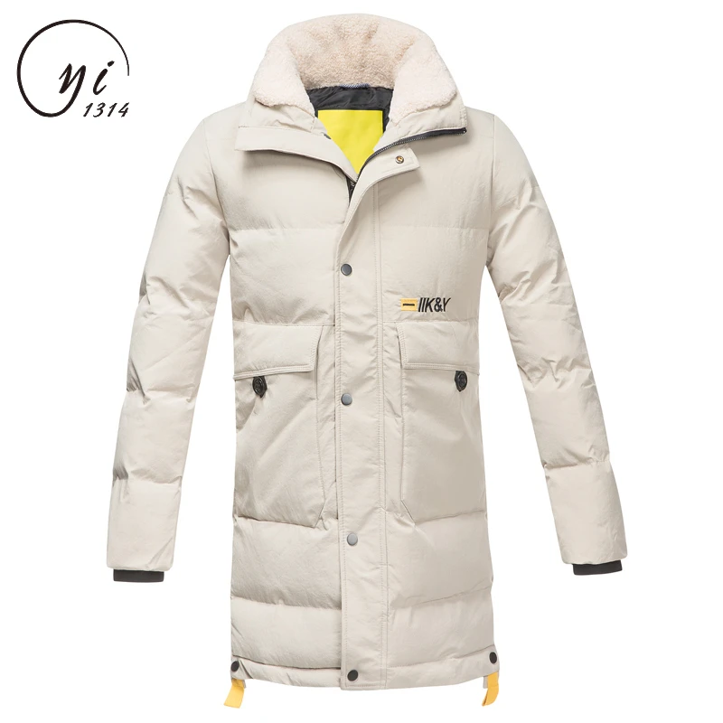

Fur Collar Long Parka Men Vintage Jacket Men Chaqueta Hombre Invierno 2 Big Front Pocket Warm Winter Coat Men
