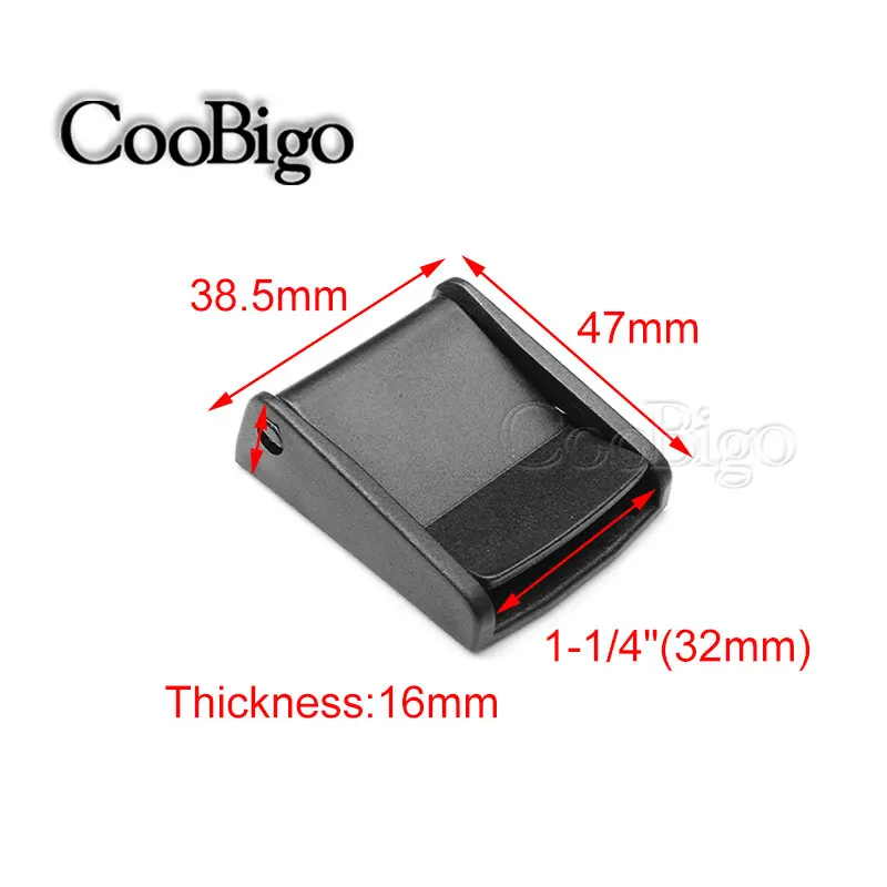 32mm Webbing 1 шт. 5/"~ 2" палочки пряжки ремня пластик черный тумблер зажим для тактические лямки рюкзака сетка сумка Запчасти Аксессуары - Цвет: 32mm Webbing