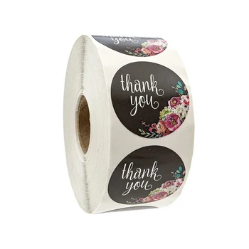 

500Pcs/Roll 1 Inch Thank You Stickers Labels Roll for Business Favors Birthday Gift Bags Baby Shower Wedding Labels