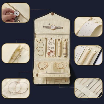 

Portable Folding Earrings Earrings Ring Jewelry Storage Bag Jewelry Storage Bag Wallet Shape Storage Bag