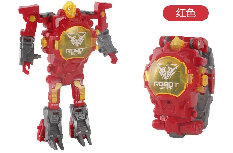 Детские развивающие электронные часы с трансформацией креативные модели роботов из мультфильмов