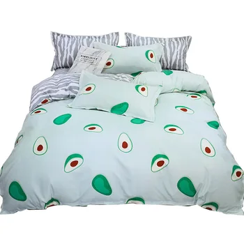 

3Pcs/set Soft Comfortable Solid Cotton Series Quilt Cover Pillow Case Solid Color Breathable Skin-Friendly