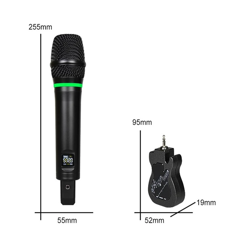 GT200 универсальный ручной микрофон с дисплеем U сегмент с беспроводной приемник линия записи беспроводной микрофон один для двух