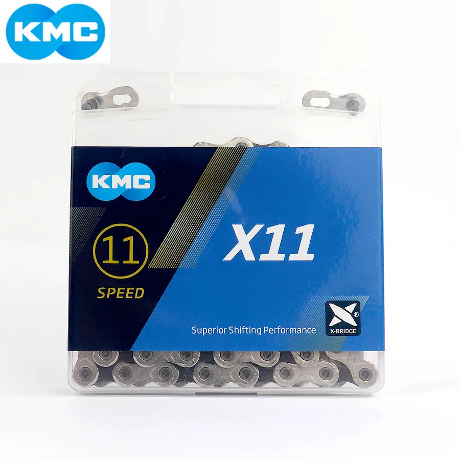 KMC-X11 Оригинальная велосипедная цепь KMC X12 X11EL X11 X10 X9 велосипедная цепь 10 скоростная дорожная система для MTB Shimano/SRAM 9 10 11 12s Derailleur 116L - Цвет: KMC-X11