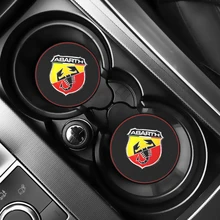 1 шт. автомобильный коврик для чашки, аксессуары, кожаный материал для fiat abarth punto 500 stilo ducato palio bravo doblo, автомобильный Стайлинг