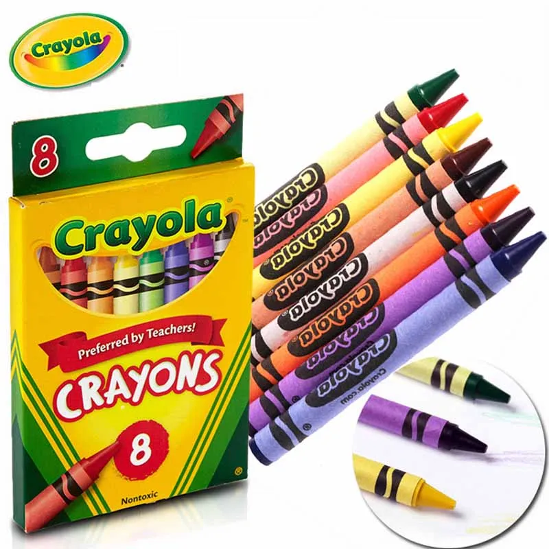 Crayola Jumbo Crayon Set 8 Color Children Painting Colorful Crayons Drawing Pastels School Stationery Supplies Gifts | Игрушки и хобби