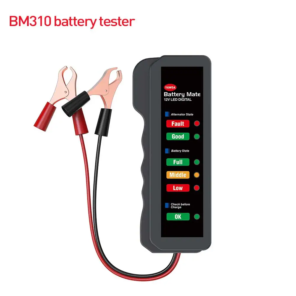 Автомобильный тормозной тест жидкости er 5 светодиодов тест тормозной жидкости ручка автомобильный тест батареи er для 12 В Авто Проверка напряжения масляная ручка для DOT3/DOT4/DOT5 - Цвет: BM310 battery tester