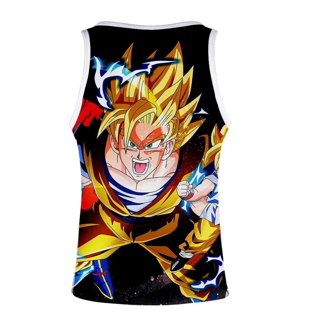 Крутая верхняя одежда Goku, 3D, Harajuku, модный Жемчуг дракона, Харадзюку, крутая новая уличная майка, топы без рукавов, модные летние крутые мужские топы