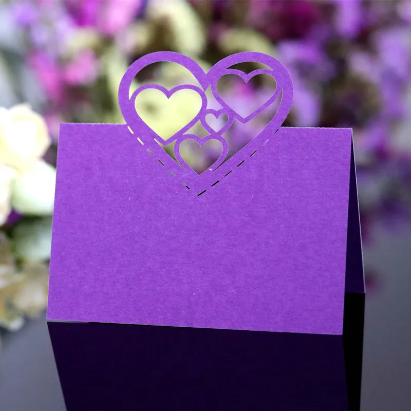 100 шт красивый трехмерный полый стол карта розовый сиденье вход в свадьба любовь