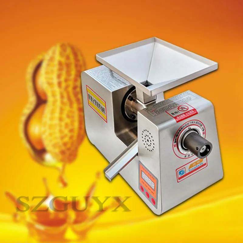 304 stainless steel 220V small automatic intelligent oil press sesame oil press peanut soybean oil squeezer rapeseed oil press