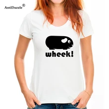 Женская модная брендовая футболка с круглым вырезом, простая женская футболка с изображением морской свинки,, женская футболка на заказ