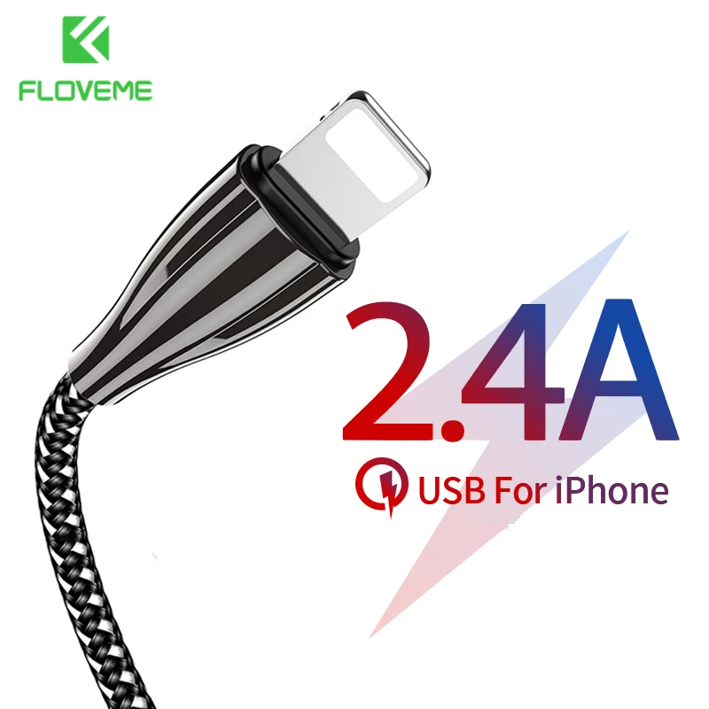 USB кабель FLOVEME для iPhone быстрой зарядки и передачи данных мобильный телефон X Xr Xs Max 8