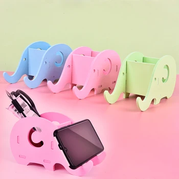

1pc Elephant Desk Pen Holder Organizer Pencil Case Stand For Pens Office Accessories Also For Mobile Phone Pencil Holder