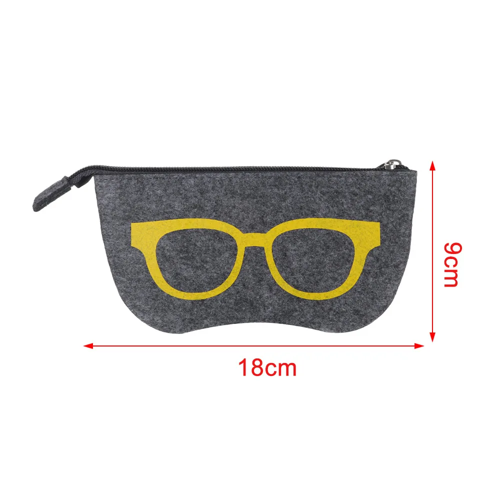 Unisex Felt Glasses Case Bag Sunglasses Case Box Portatives Soft Zipper soleil Lunettes de soleil Protector Sunglasses Pouch
