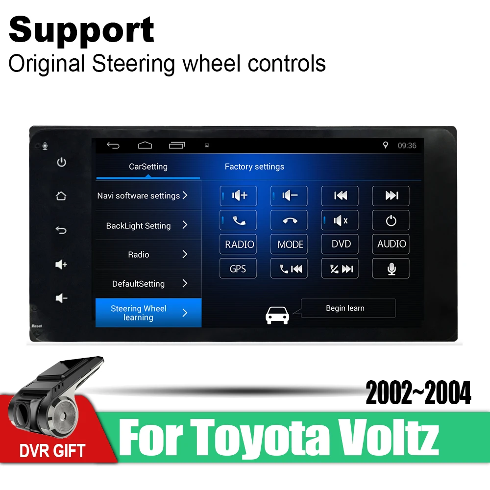 Автомобильная Мультимедийная система с GPS навигацией Android 2 din для Toyota Voltz 2002 2003 2004