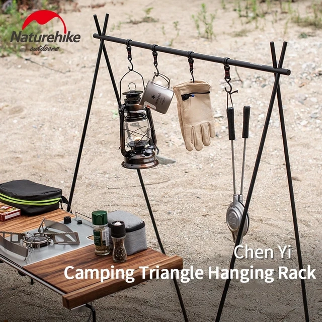Naturehike Camping Aluminum Alloy Hanging Rack Outdoor Portable Camping  Accessories Triangular Rack Clothes Storage Rack Cookwar