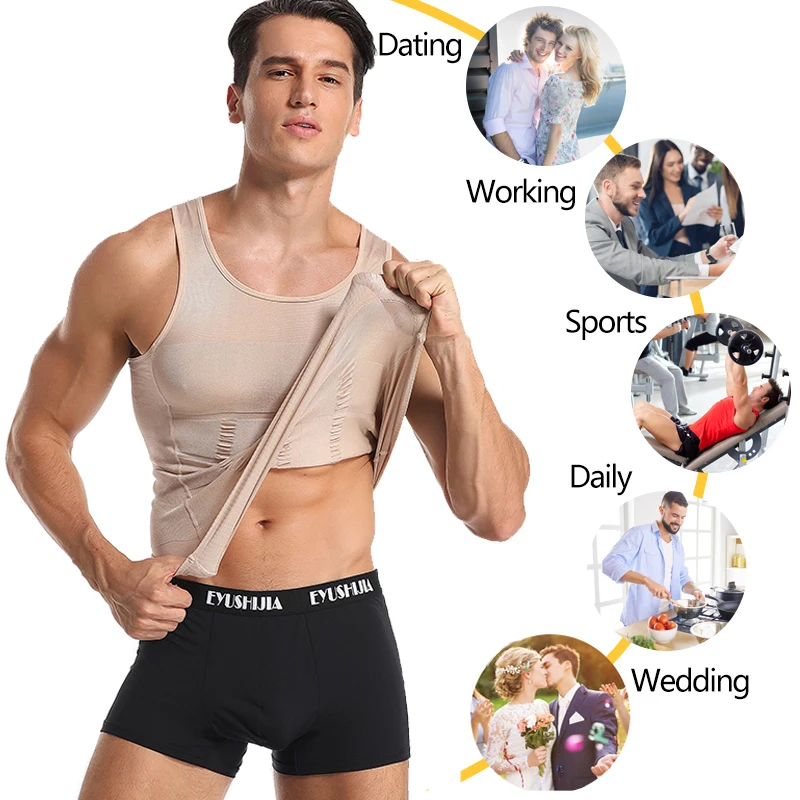 Men Slimming Body Shaper Vest Waist Trainer