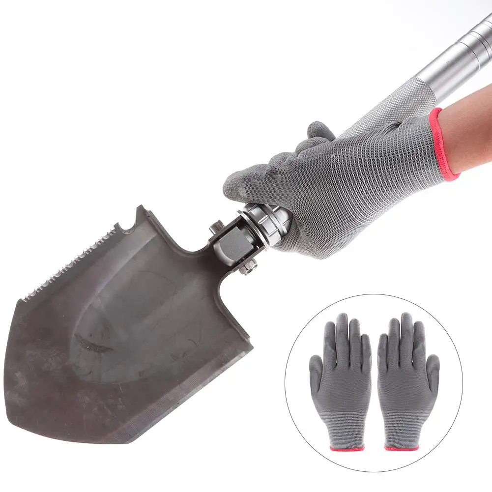 1 Pair PU Kitchen Gardening Hand Protective Gloves Worker Butcher Meat Chopping Working Gloves Grey Mittens gloves 3