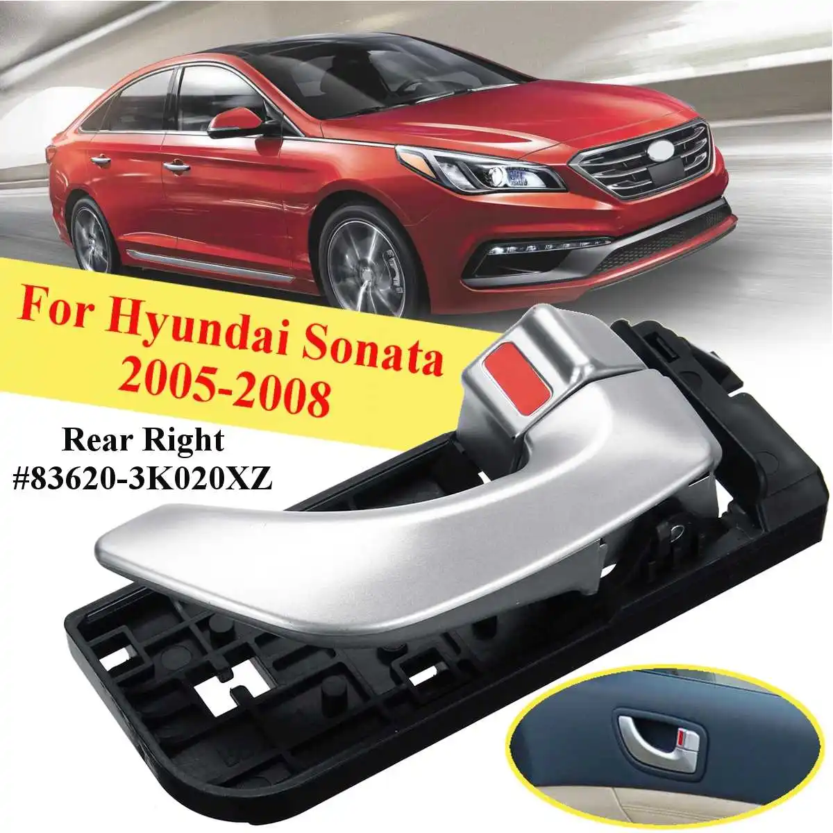 Rear Right 4 шт. внутренняя дверная ручка для hyundai 2005 2006 2007 2008 836203K020XZ, 836103K020XZ, 826203K020XZ, 826103K020 - Цвет: Rear Right