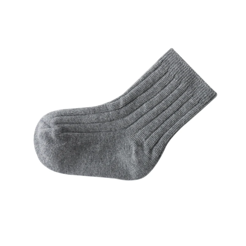 Милые носки для новорожденных однотонные мягкие носки с хлопковой подошвой Нескользящие носки для маленьких мальчиков и девочек