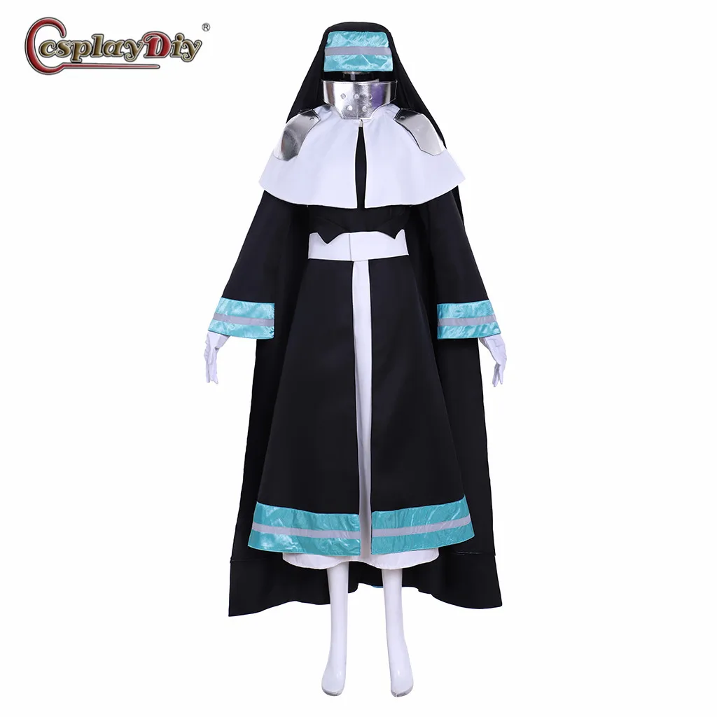 

Cosplaydiy Fire Force Enen No Shouboutai Iris Nun Battle Suit Cosplay Costume Fireman Team Uniform Halloween Outfits Custom Made