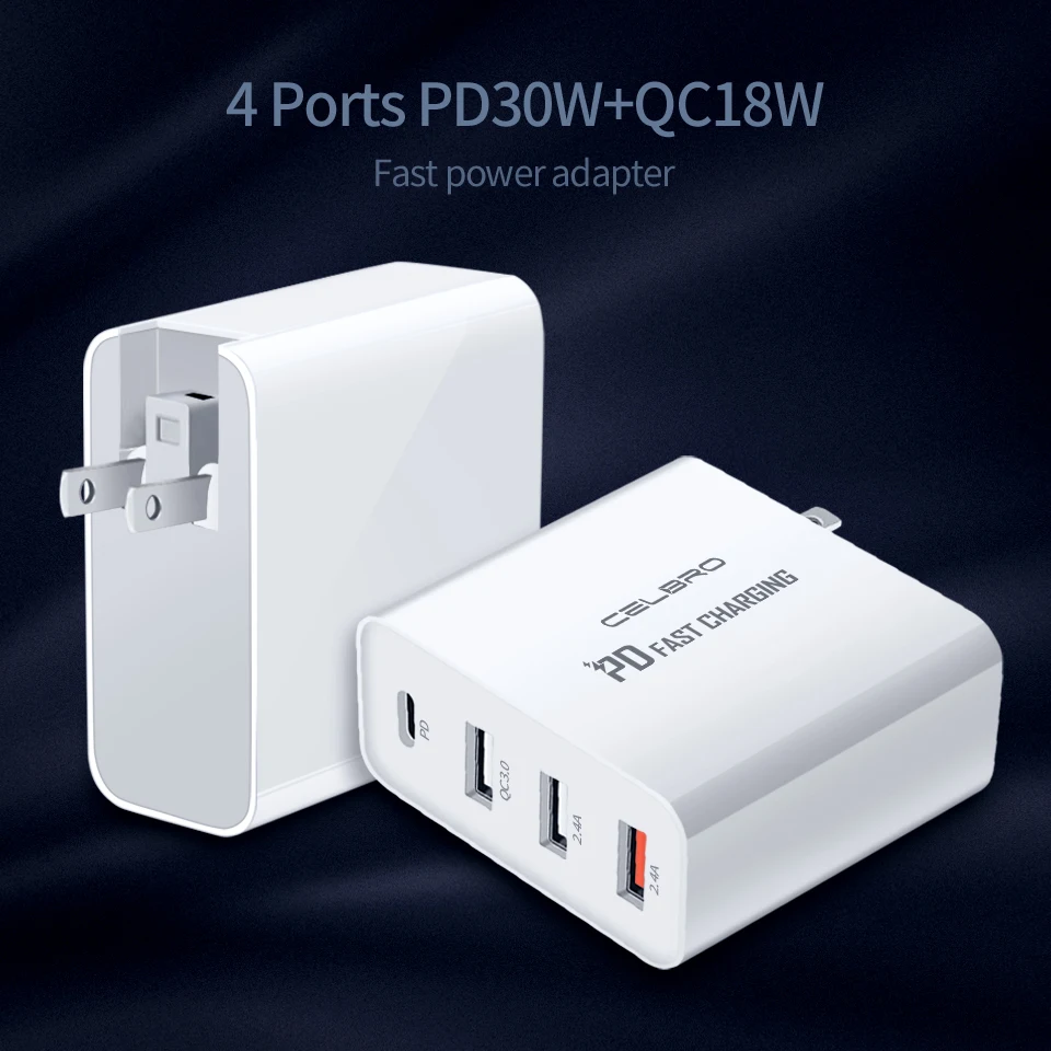 48 Вт многопортовое Зарядное устройство USB PD для macbook QC 4,0 3,0 4 порта Быстрая Зарядка Тип C зарядное устройство настенное дорожное зарядное устройство для телефона huawei